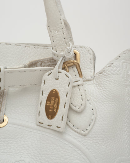 2000s FENDI White Selleria VILLA BORGHESE Bag