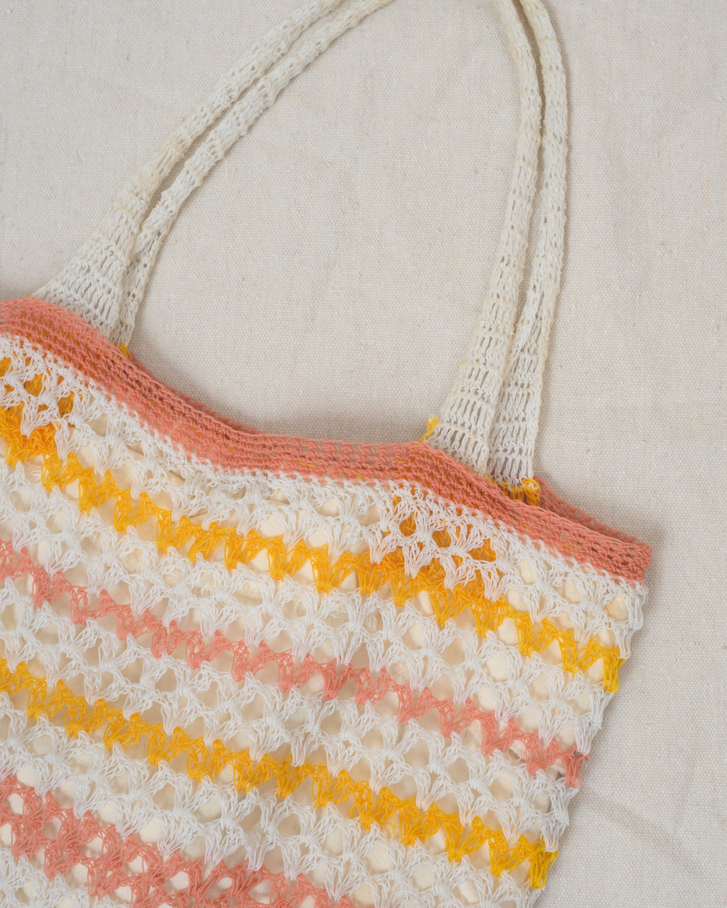 Vintage Nylon Crochet Market Bag