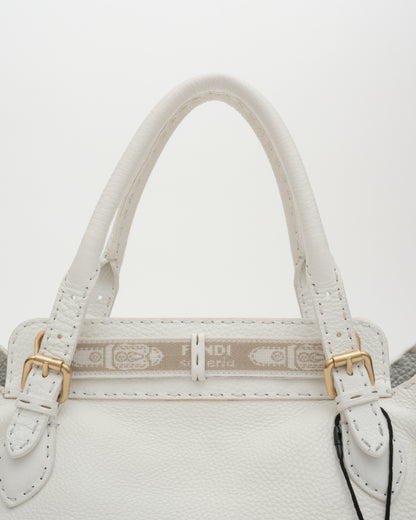 2000s FENDI White Selleria VILLA BORGHESE Bag
