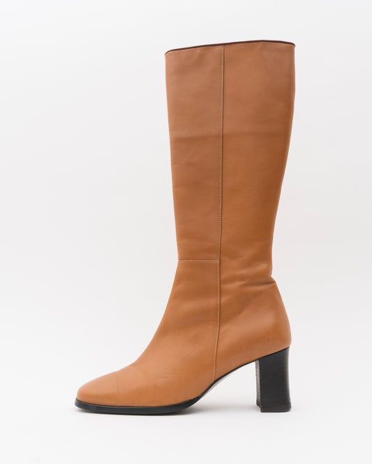 2000s SONIA RYKIEL Caramel Leather Boots (5.5)