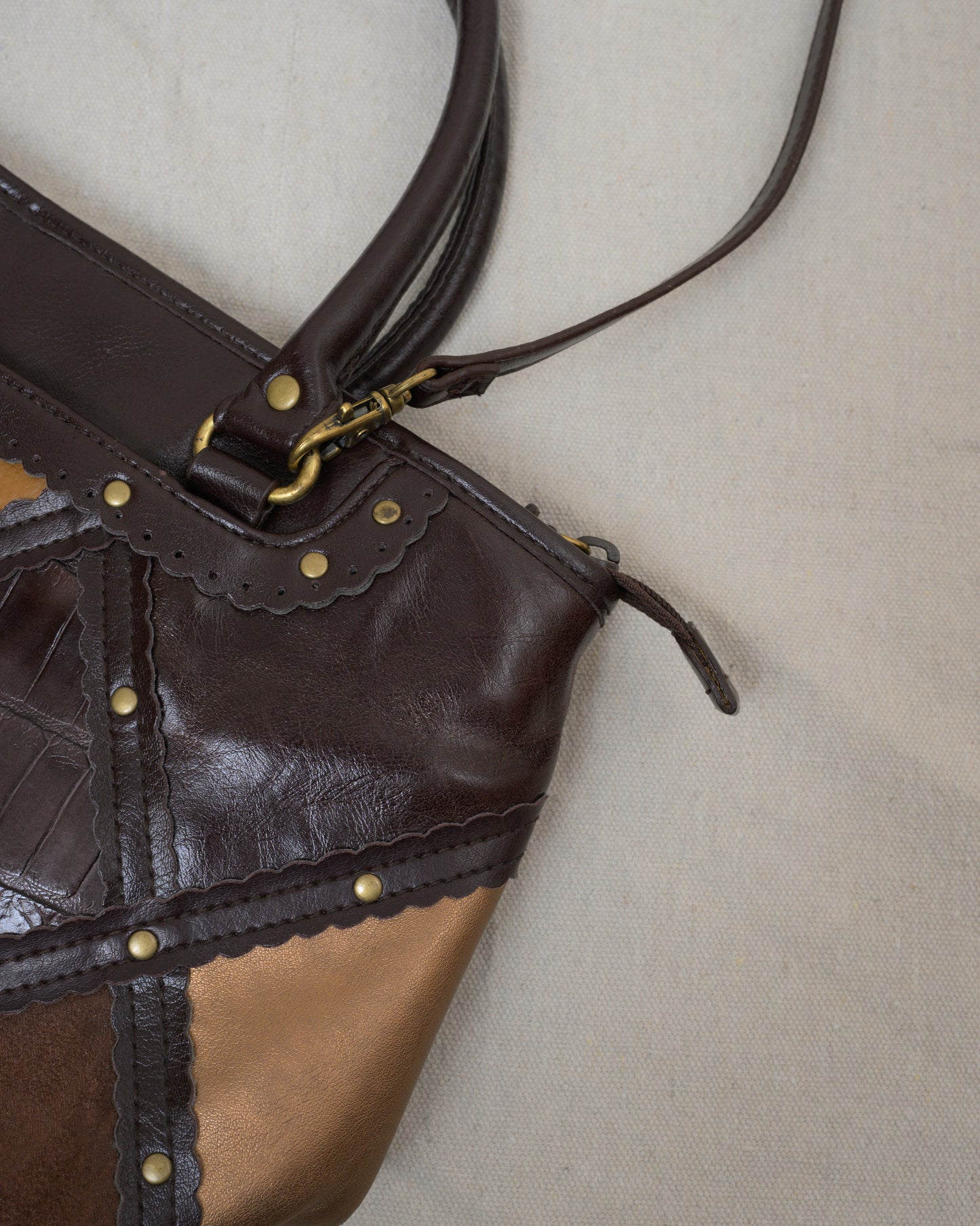 Vintage Leather Patchwork Purse