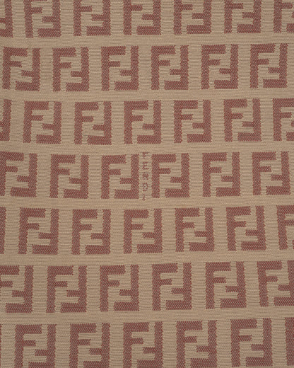 2000s FENDI Pink Zucchino Mini Oyster Bag