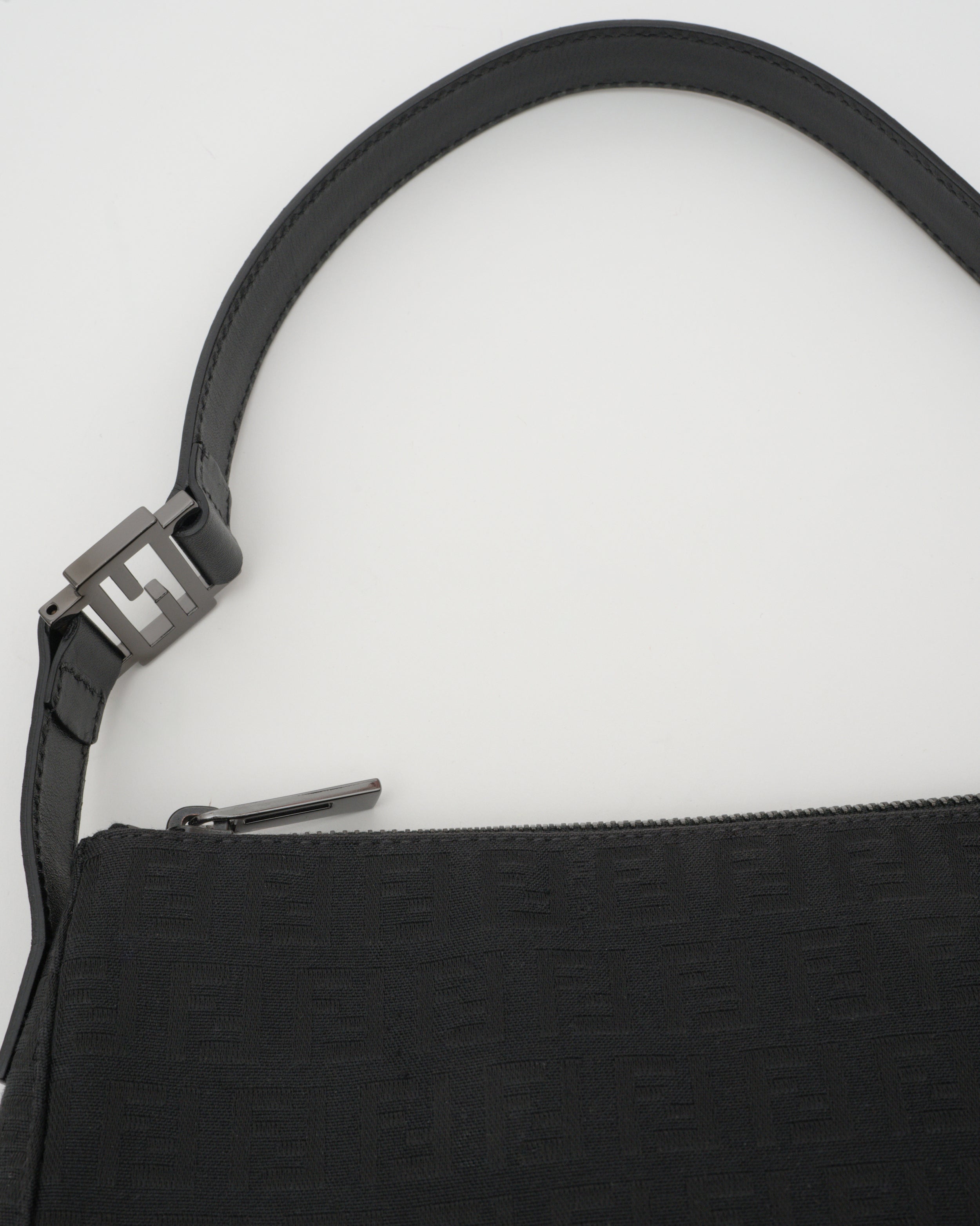 2000s FENDI Black Zucchino Pochette Baguette – Closed Caption