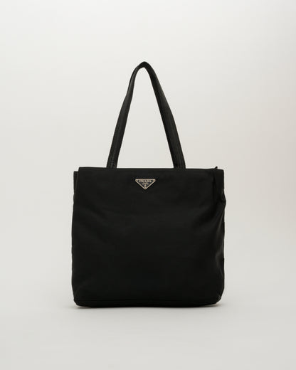 90s PRADA Black Tessuto Tote Bag