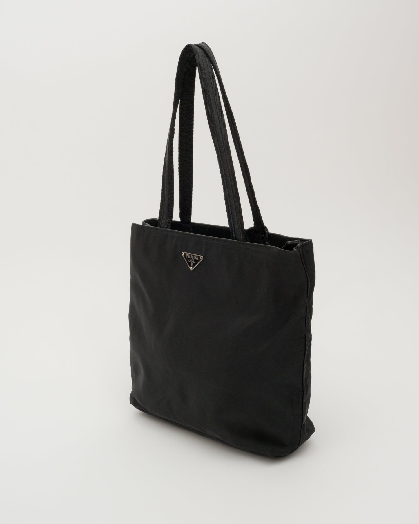 90s PRADA Black Tessuto Tote Bag