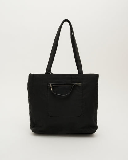 90s PRADA Black Tessuto Tote Bag