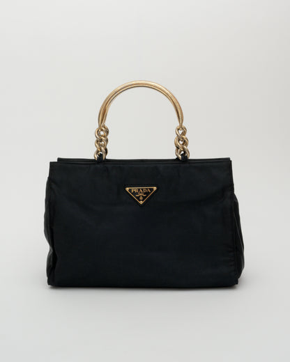 90s PRADA Black Metallo Bag (as is)