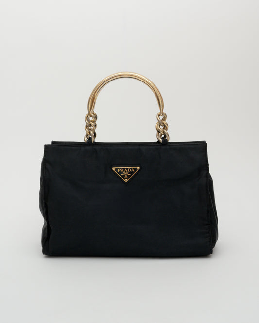 90s PRADA Black Metallo Bag (as is)