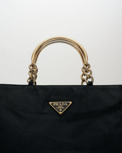 90s PRADA Black Metallo Bag (as is)