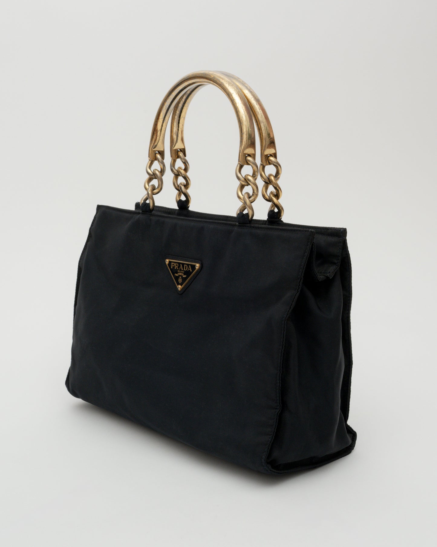 90s PRADA Black Metallo Bag (as is)