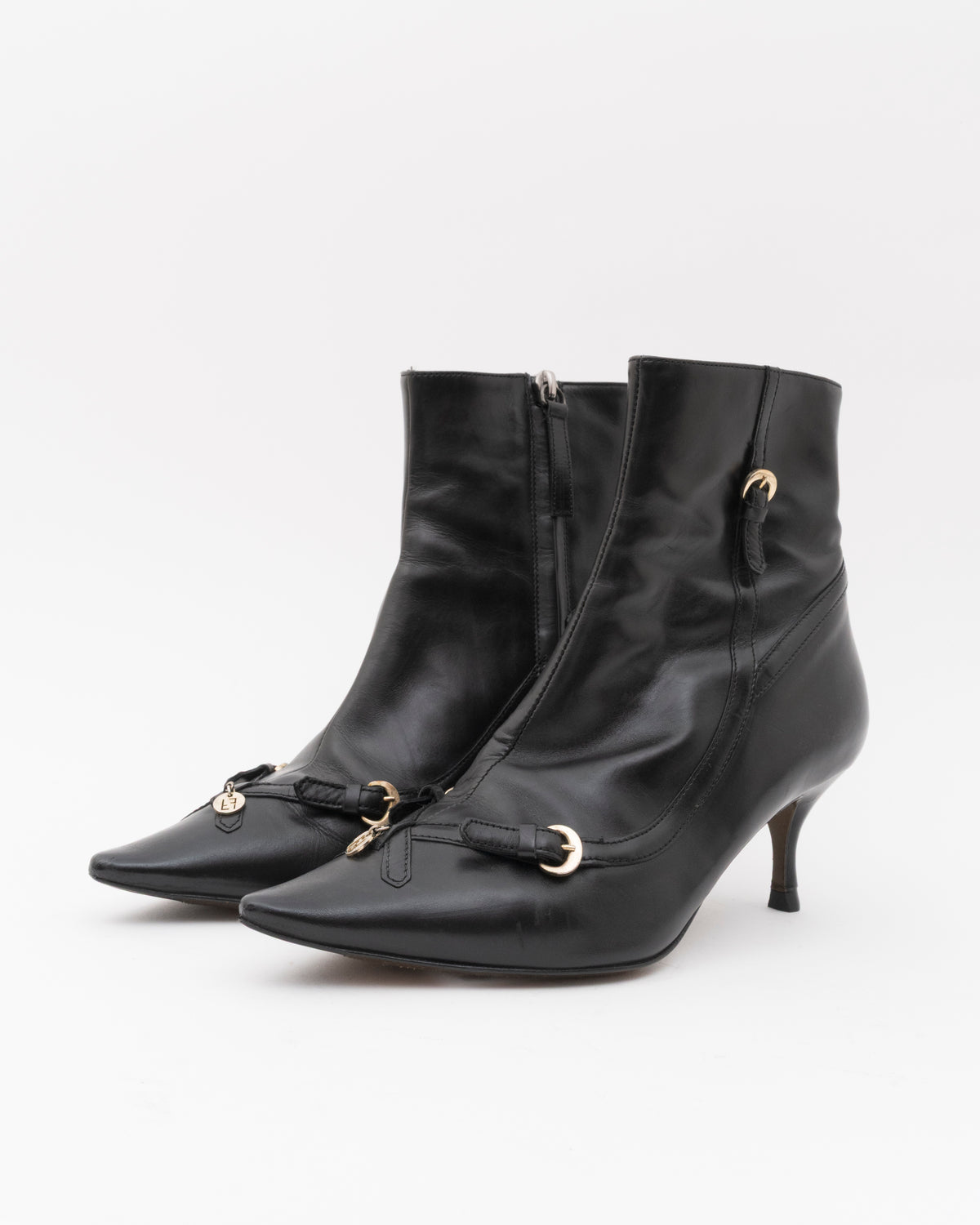 2000s FENDI Black Ankle Charm Booties (35.5)