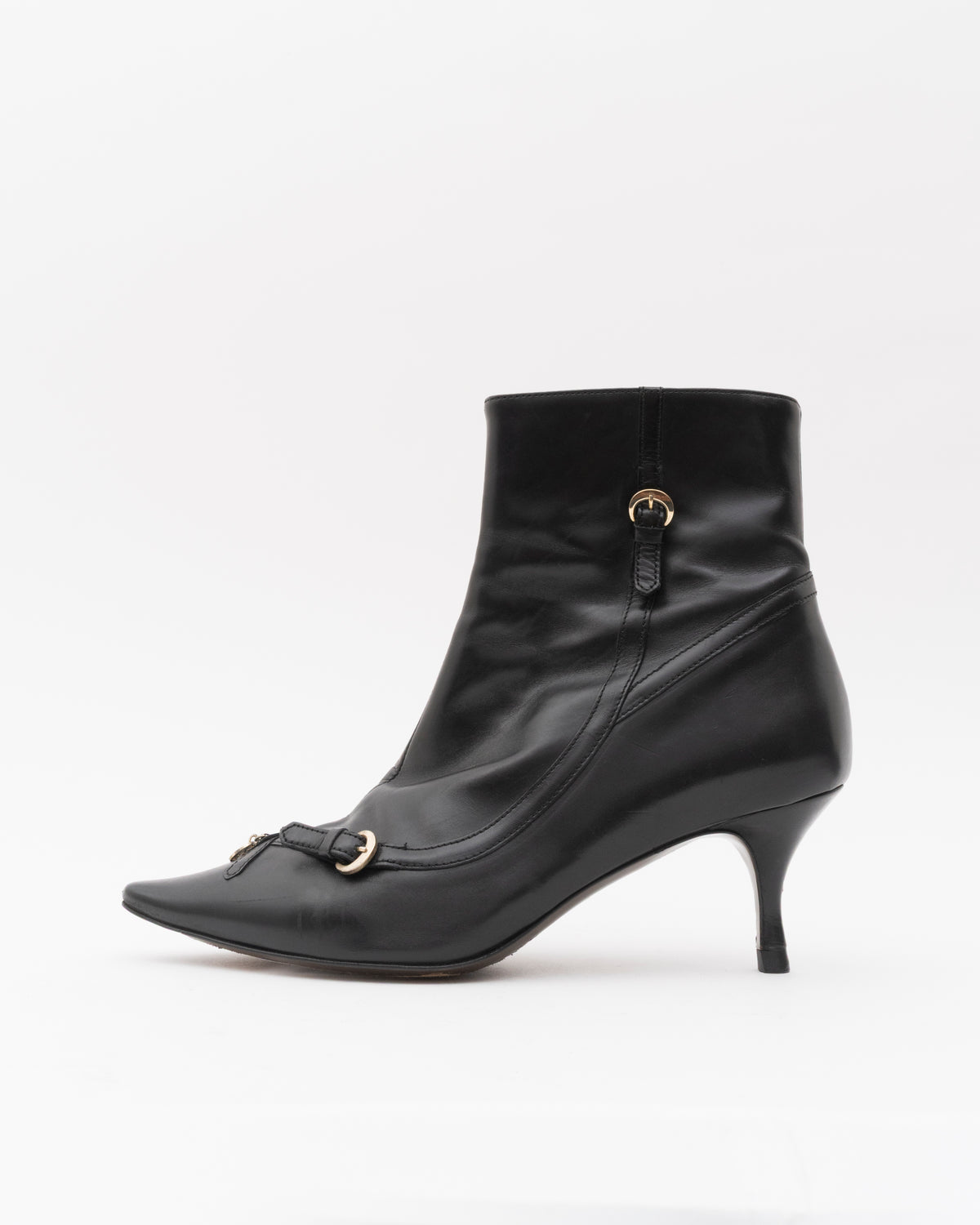 2000s FENDI Black Ankle Charm Booties (35.5)