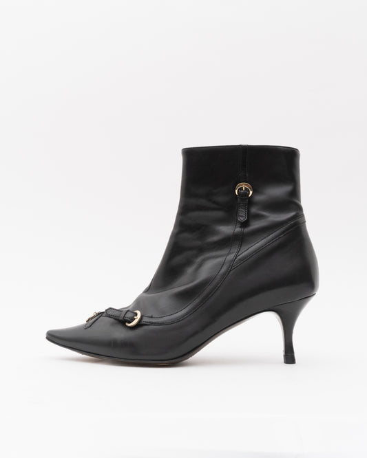 2000s FENDI Black Ankle Charm Booties (35.5)