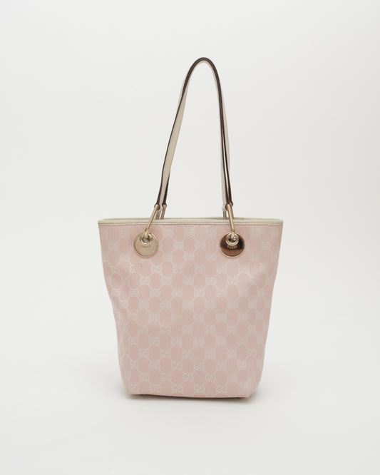 2000s GUCCI Soft Pink GG Eclipse Tote