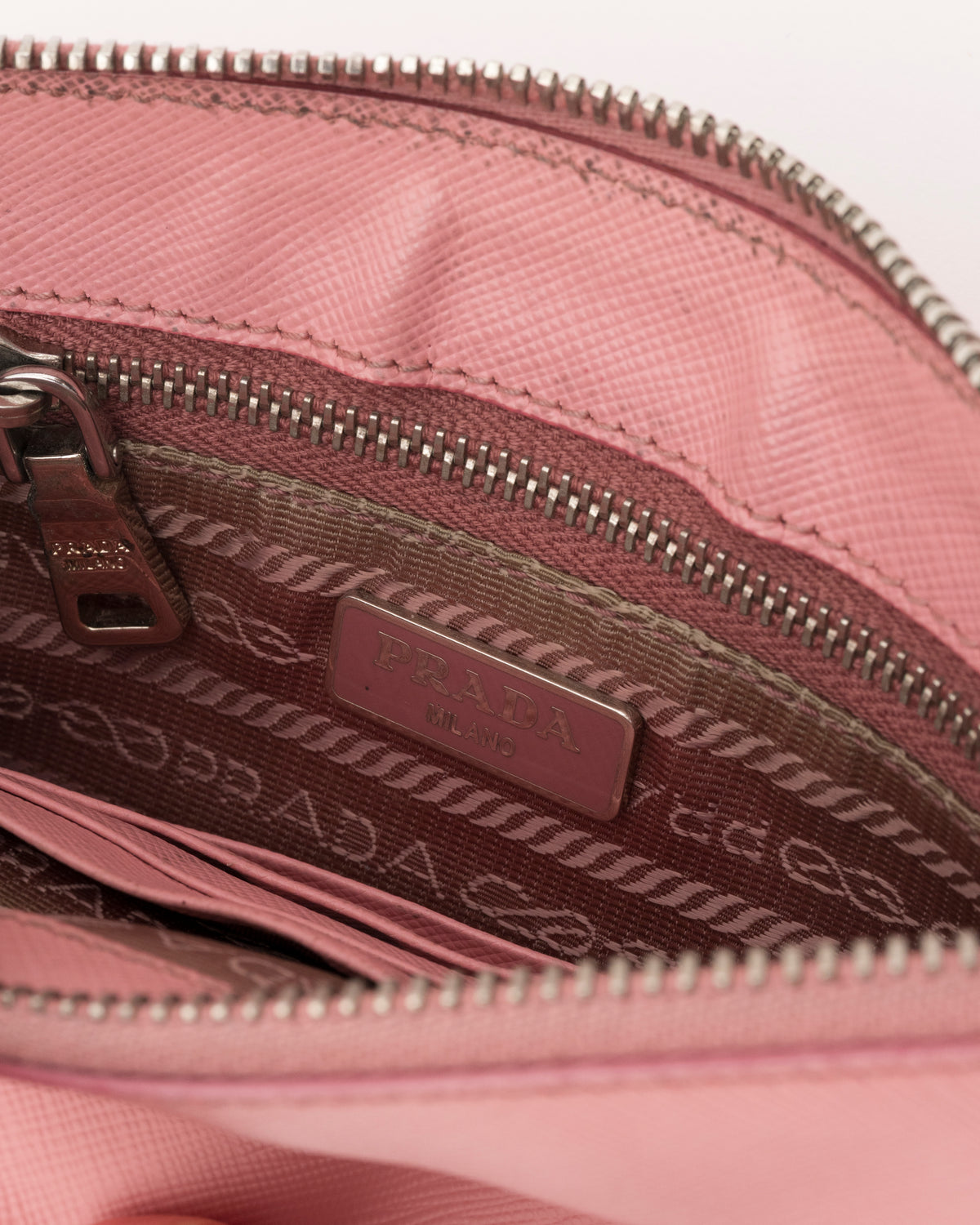 2000s PRADA Pink Saffiano Leather Mini Shoulder Bag