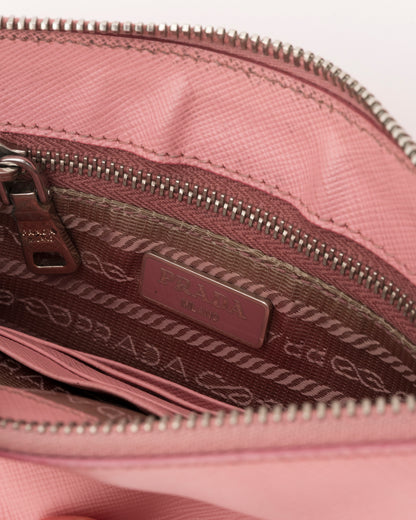 2000s PRADA Pink Saffiano Leather Mini Shoulder Bag