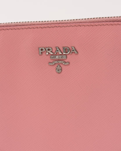 2000s PRADA Pink Saffiano Leather Mini Shoulder Bag