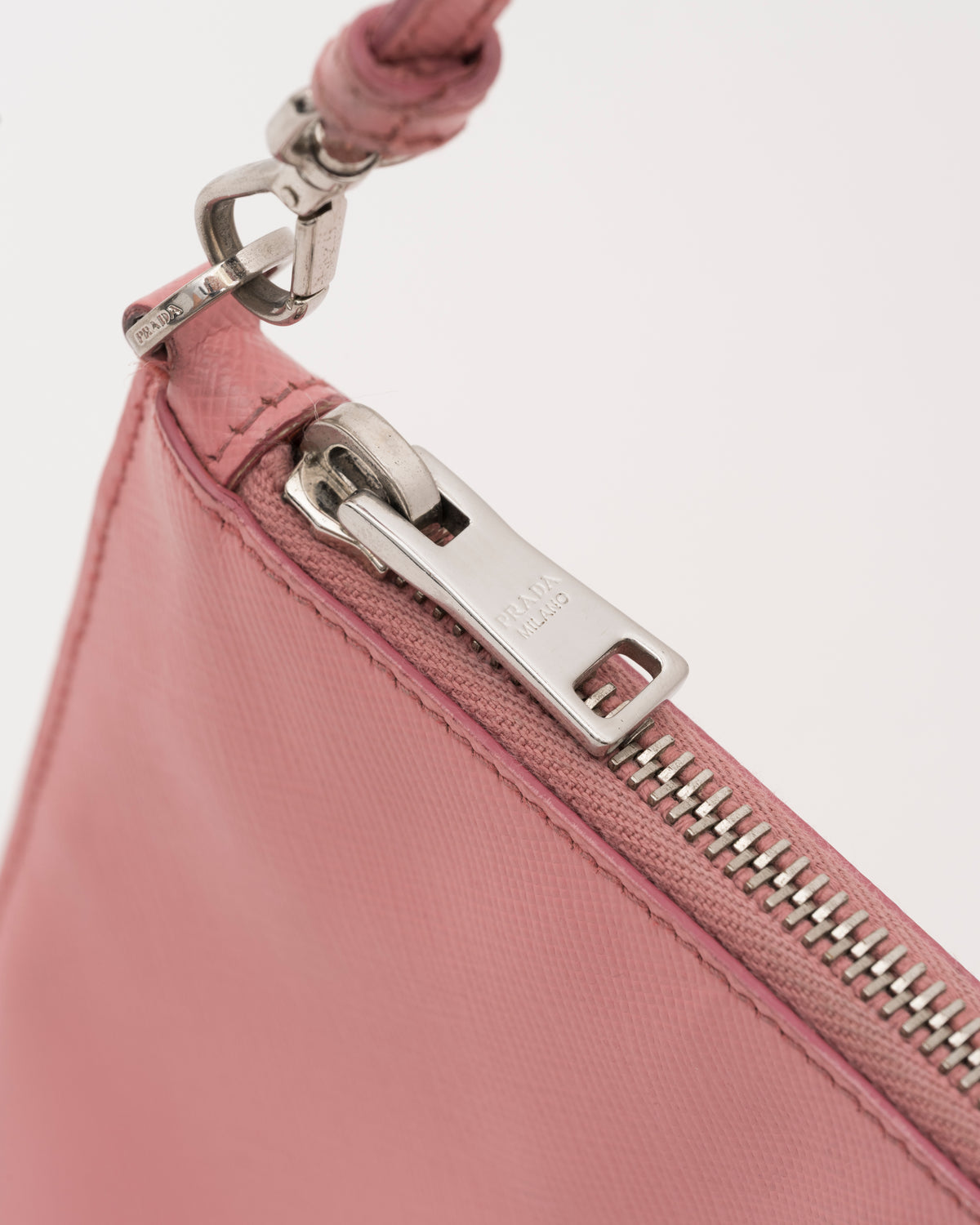 2000s PRADA Pink Saffiano Leather Mini Shoulder Bag