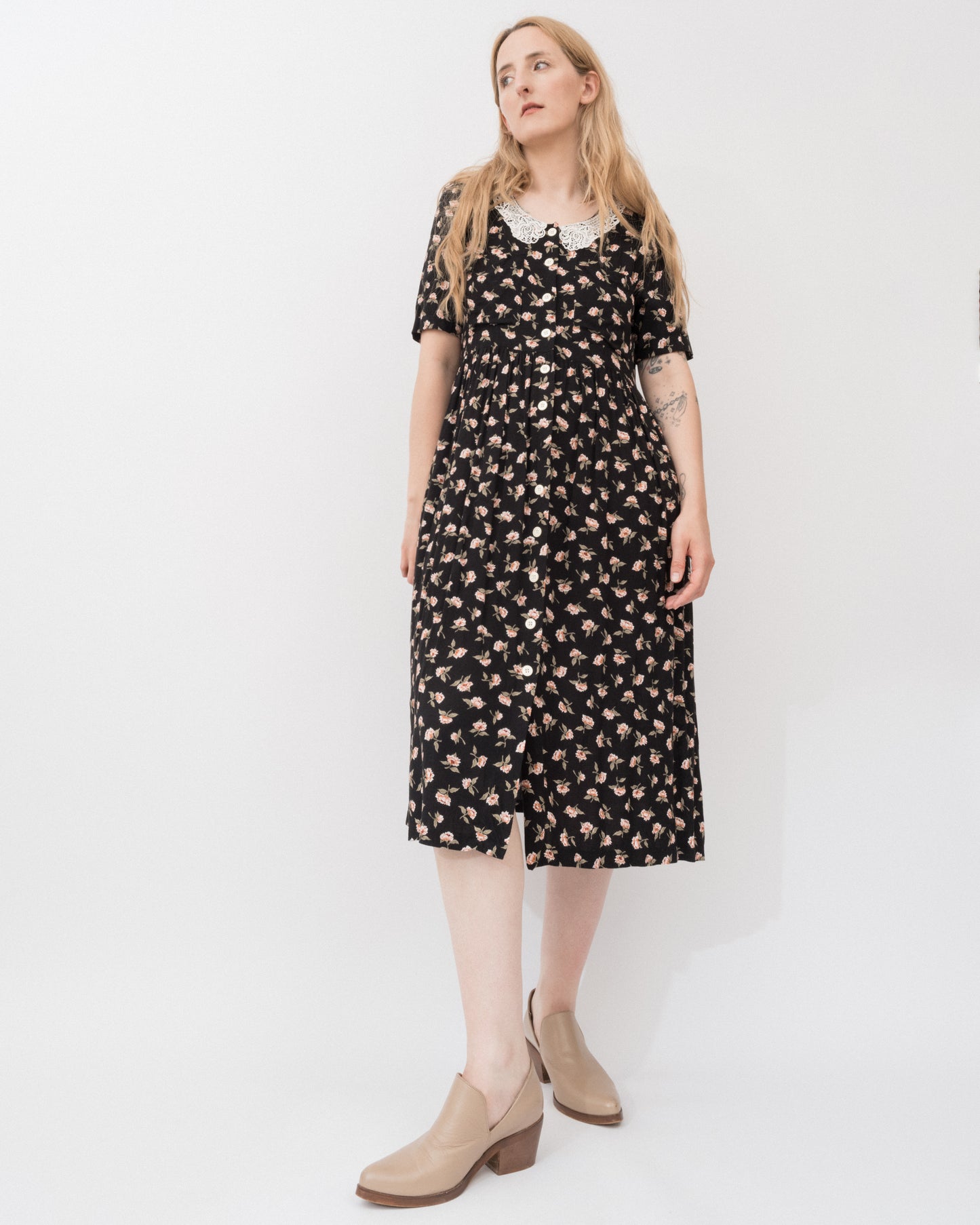 Vintage 90s Floral Dress (S/M)