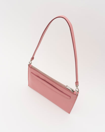 2000s PRADA Pink Saffiano Leather Mini Shoulder Bag