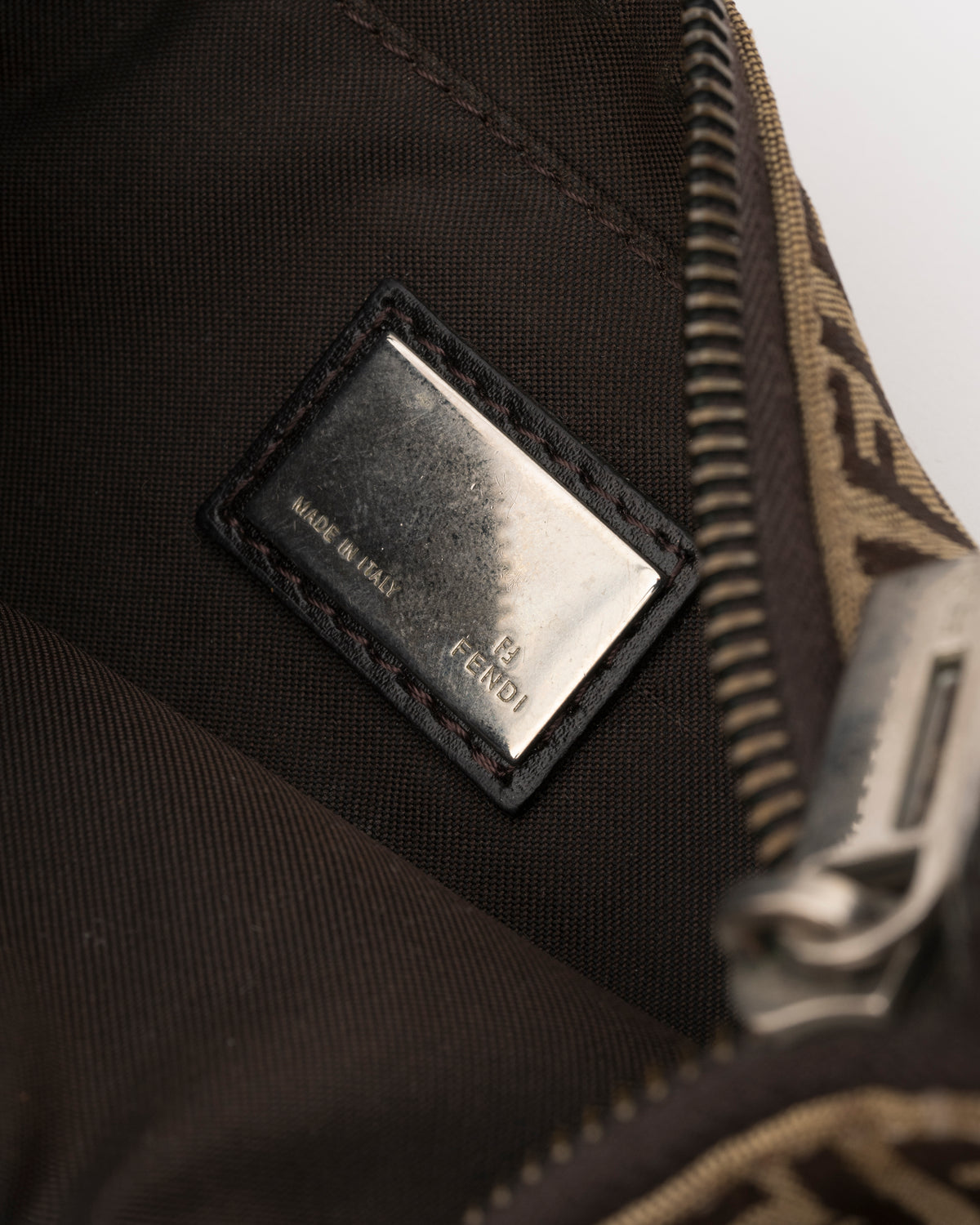 2000s FENDI Zucchino Canvas Mini Pochette Bag