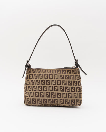 2000s FENDI Zucchino Canvas Mini Pochette Bag