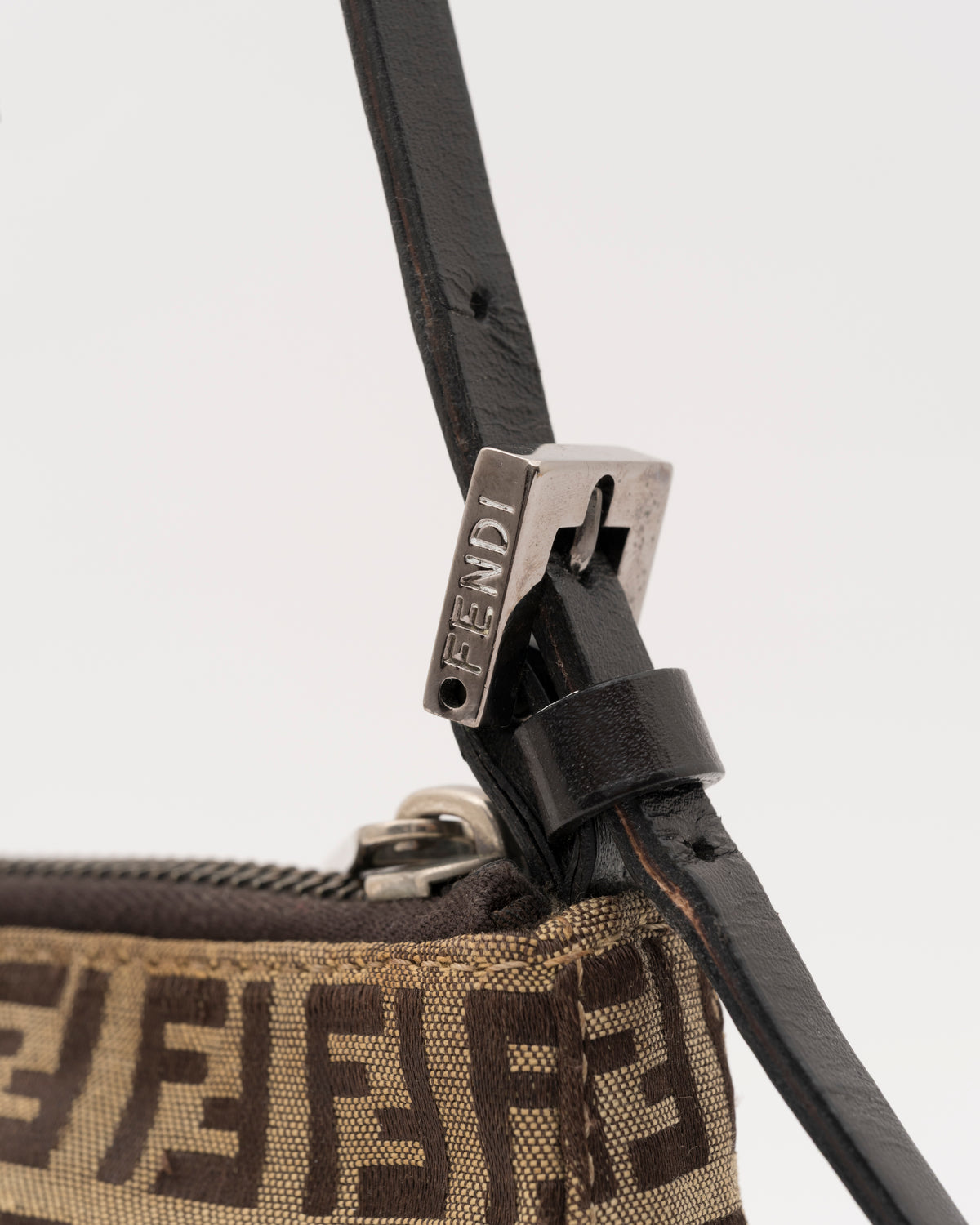 2000s FENDI Zucchino Canvas Mini Pochette Bag