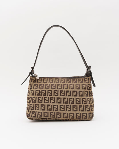 2000s FENDI Zucchino Canvas Mini Pochette Bag
