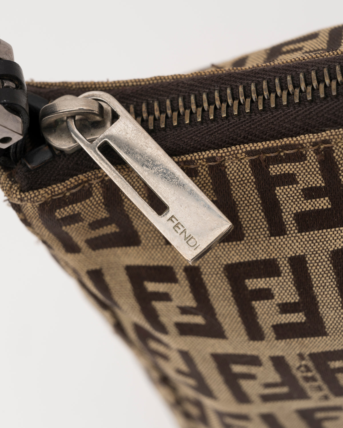 2000s FENDI Zucchino Canvas Mini Pochette Bag
