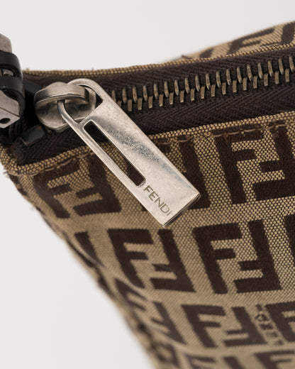 2000s FENDI Zucchino Canvas Mini Pochette Bag