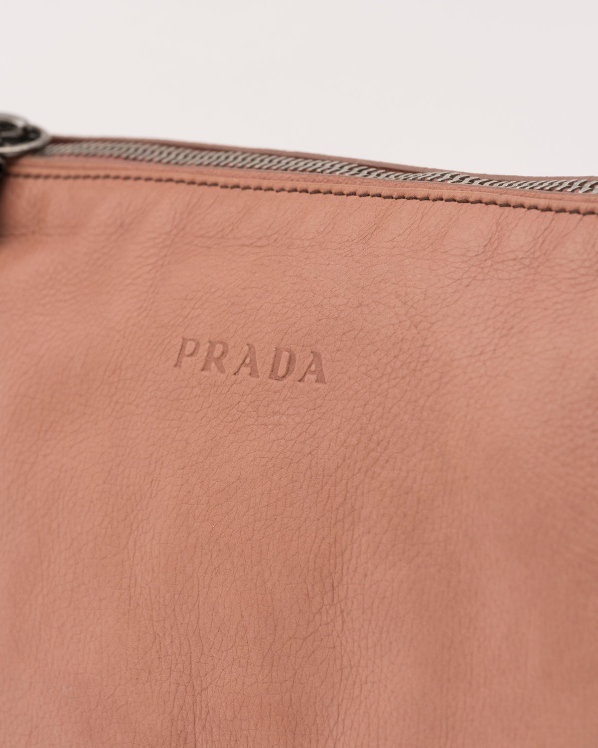 2000s PRADA Dusty Pink Leather Shoulder Bag