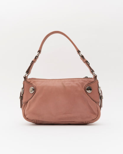 2000s PRADA Dusty Pink Leather Shoulder Bag