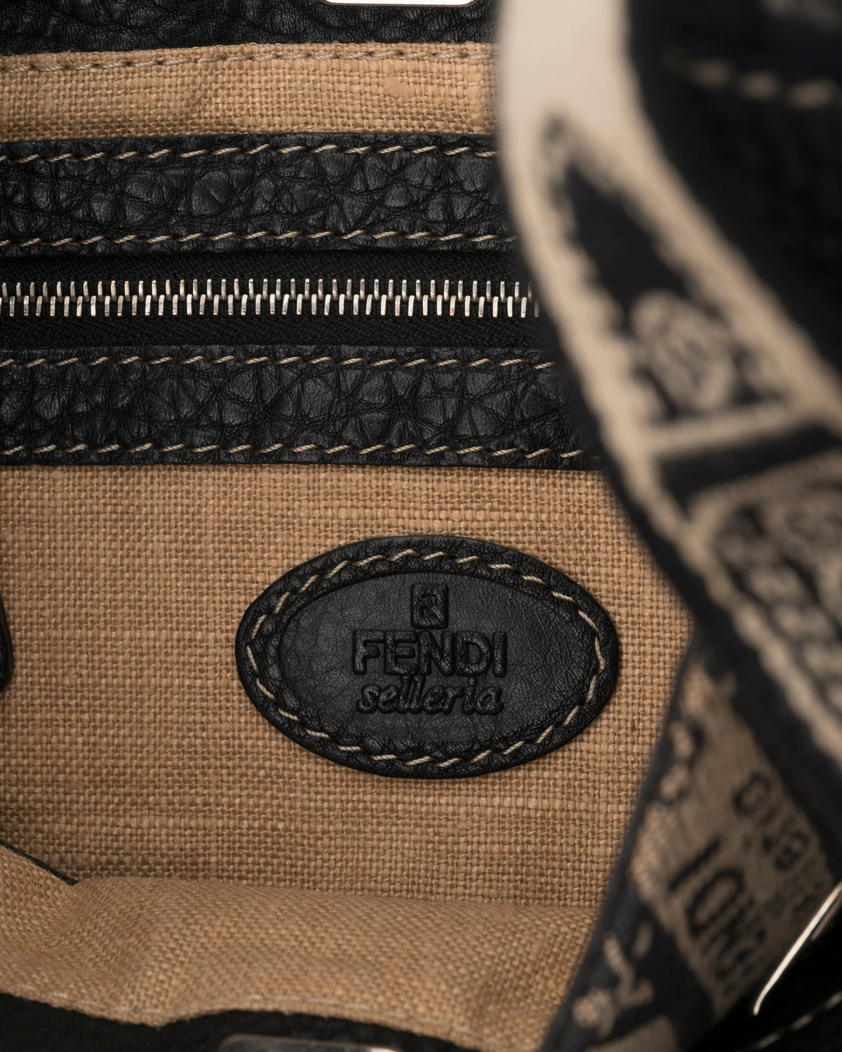 2000s FENDI Selleria Logo Canvas Hobo Bag