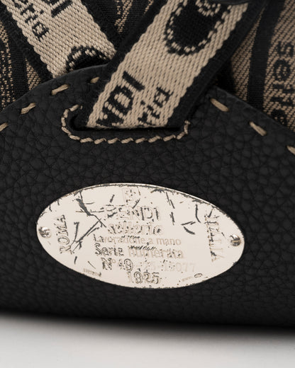 2000s FENDI Selleria Logo Canvas Hobo Bag