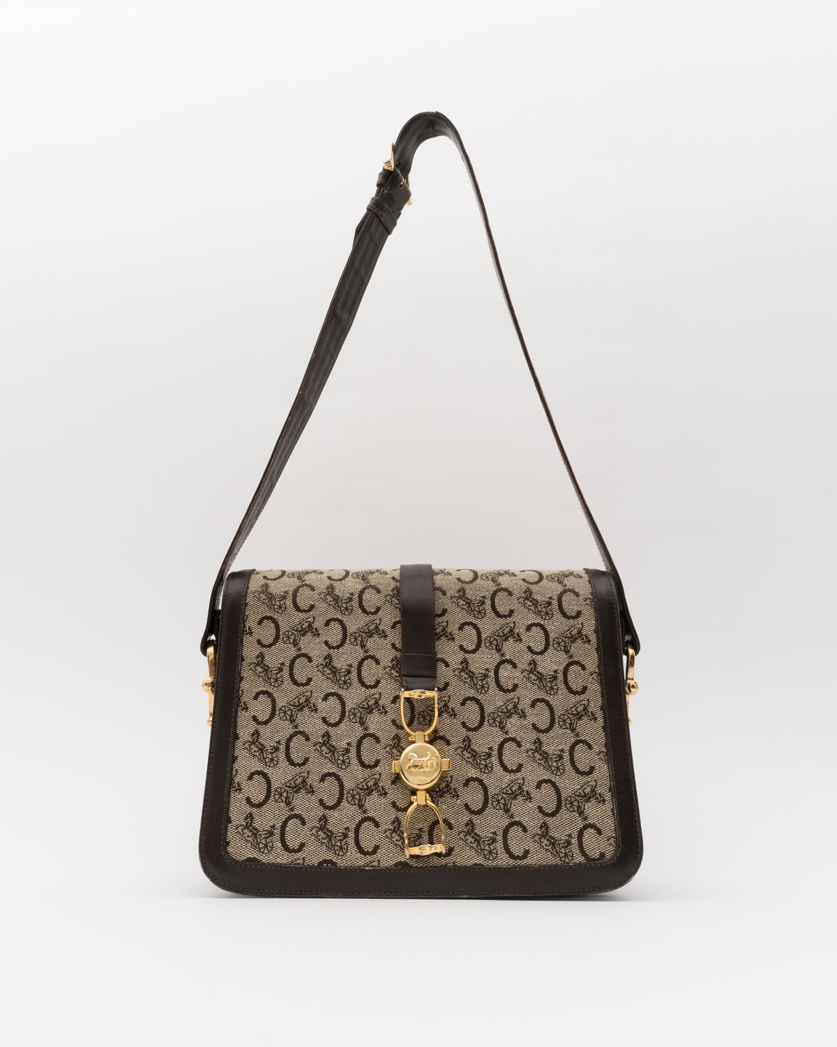 80s CELINE C Sulky Shoulder Bag