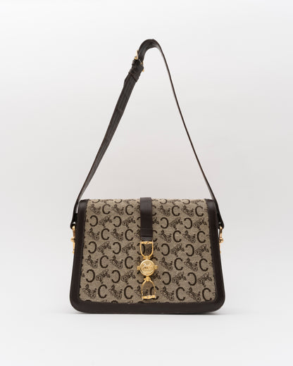 80s CELINE C Sulky Shoulder Bag