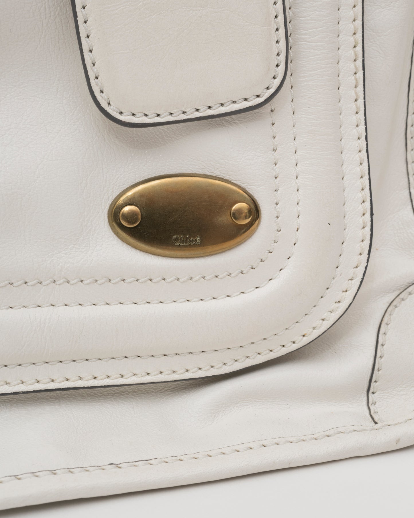 2000s CHLOE Bay Ivory Leather Bag