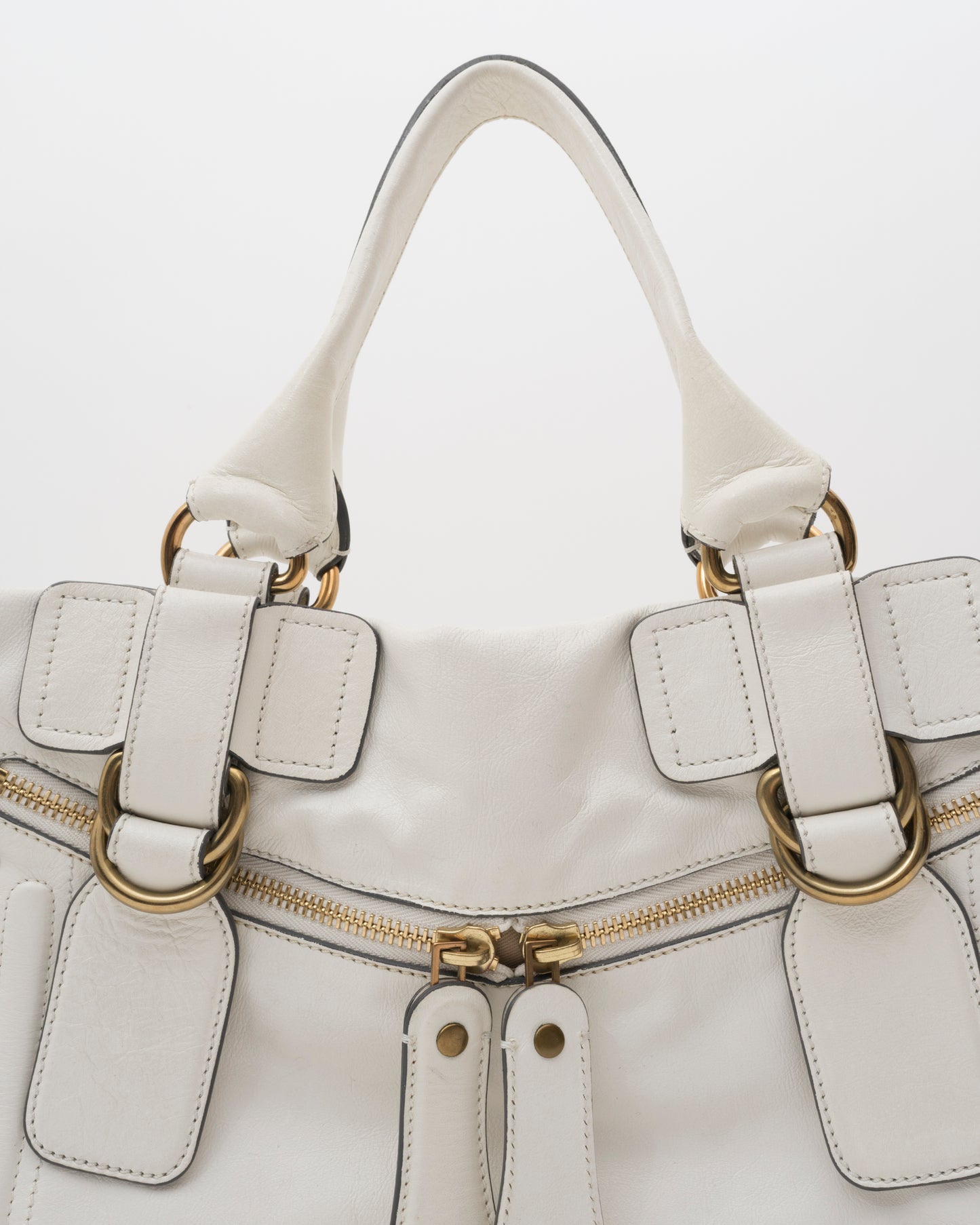 2000s CHLOE Bay Ivory Leather Bag