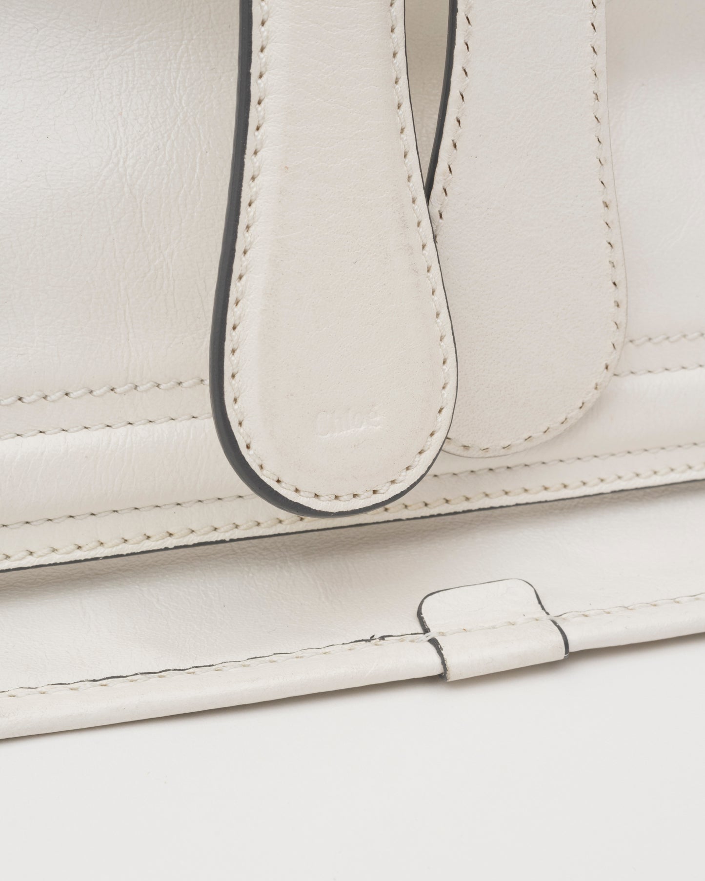 2000s CHLOE Bay Ivory Leather Bag
