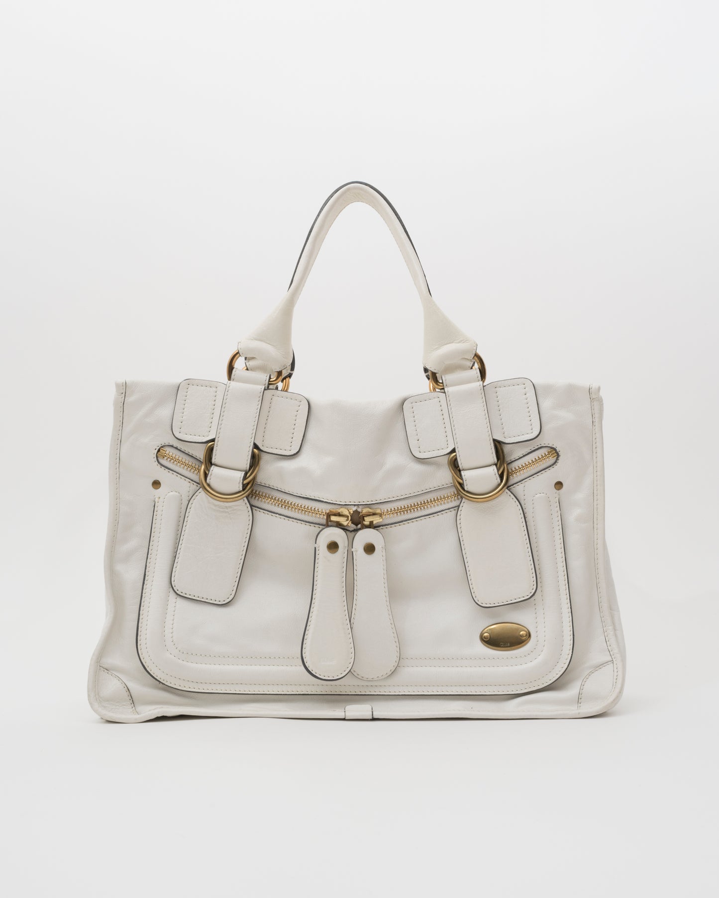 2000s CHLOE Bay Ivory Leather Bag