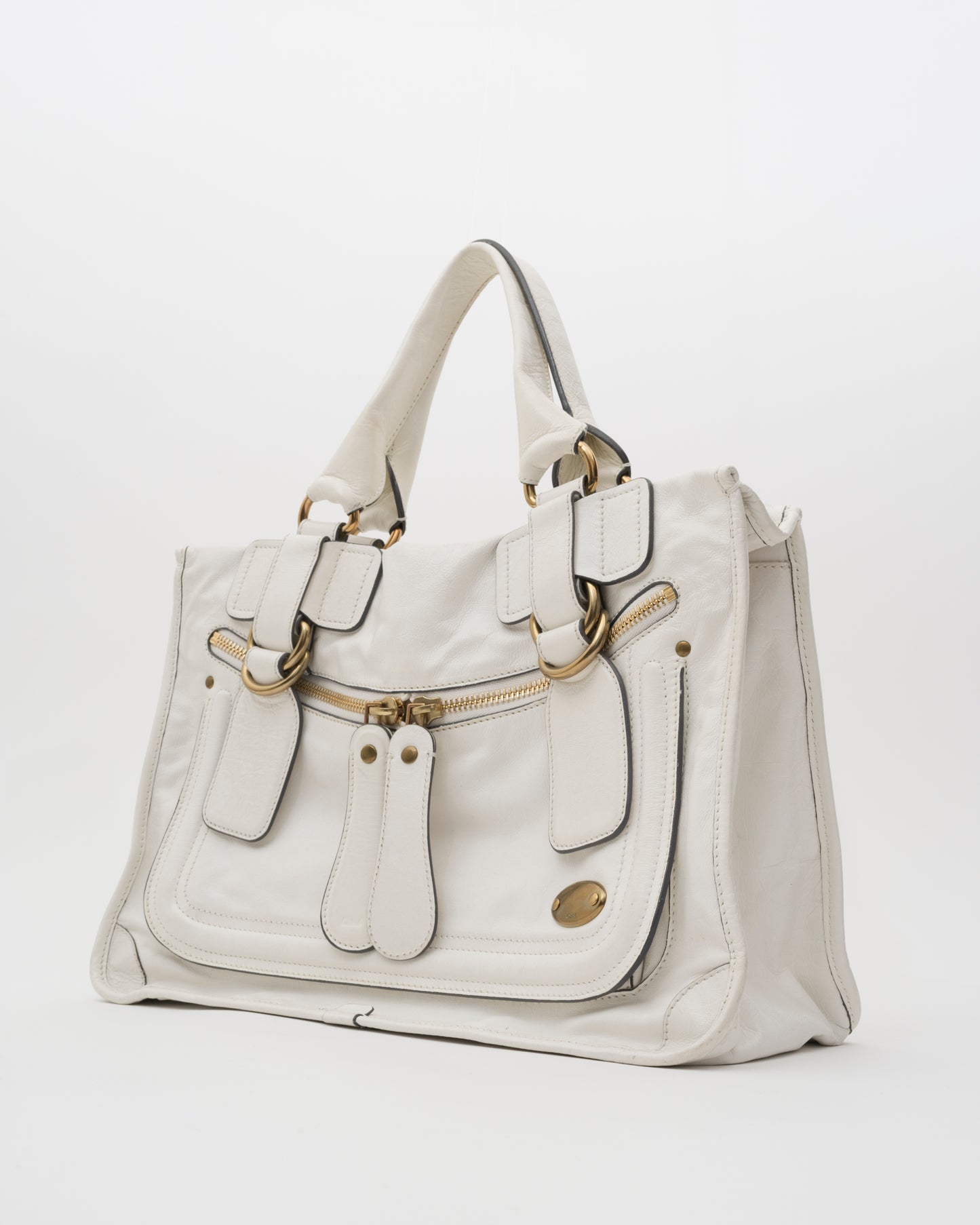 2000s CHLOE Bay Ivory Leather Bag