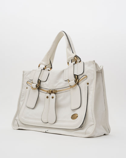 2000s CHLOE Bay Ivory Leather Bag