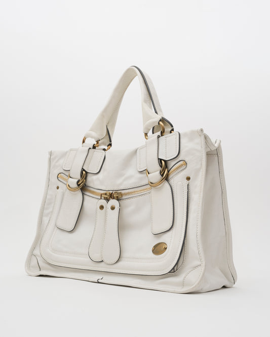2000s CHLOE Bay Ivory Leather Bag