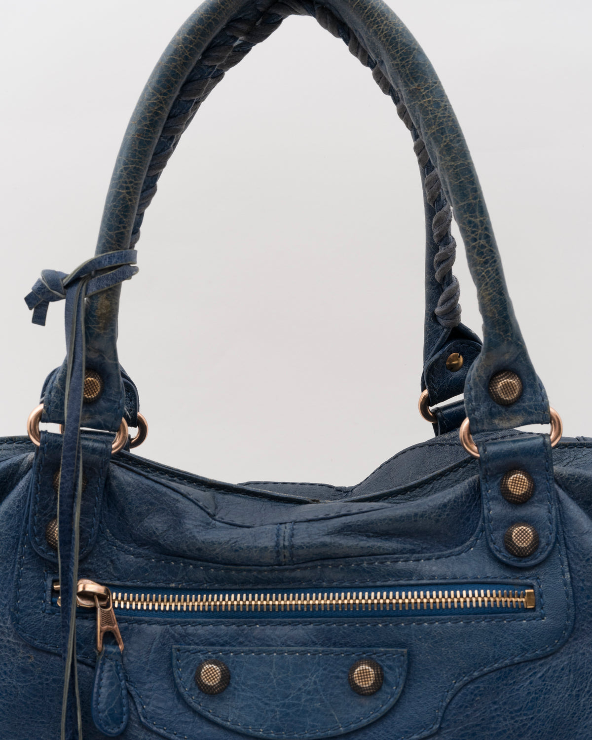 2000s BALENCIAGA Bleu Cobalt Giant 12 Part Time Bag