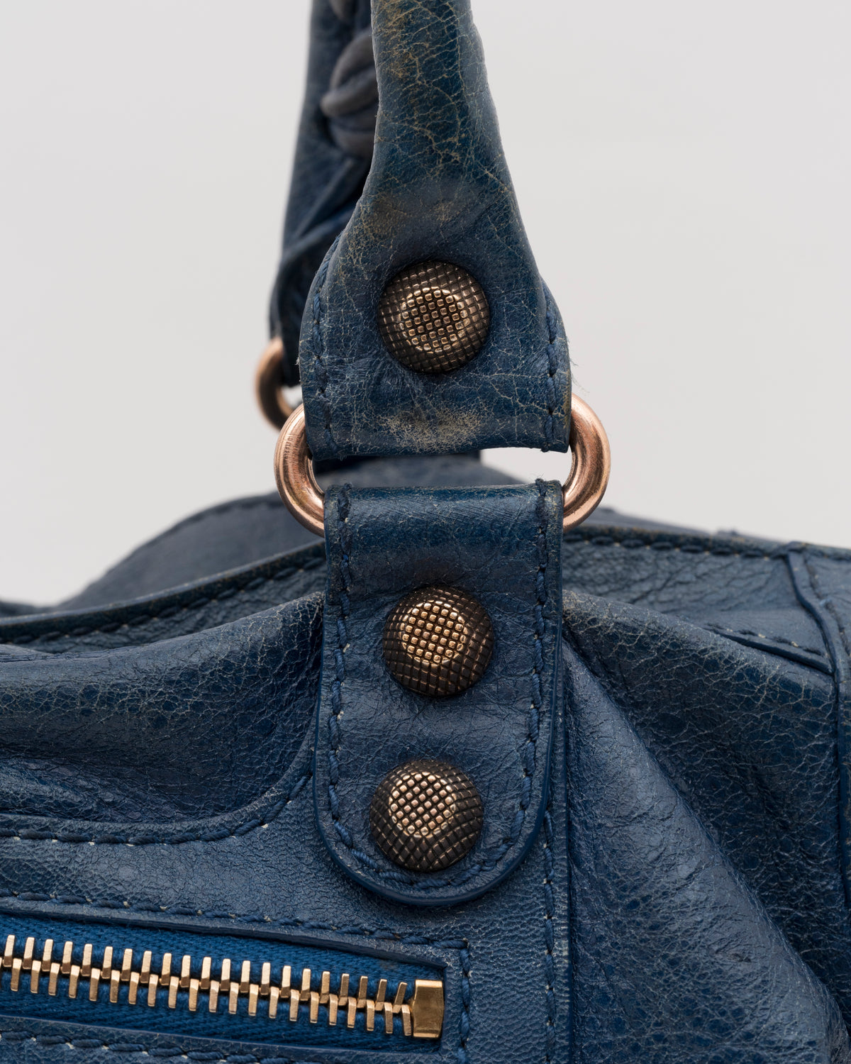 2000s BALENCIAGA Bleu Cobalt Giant 12 Part Time Bag