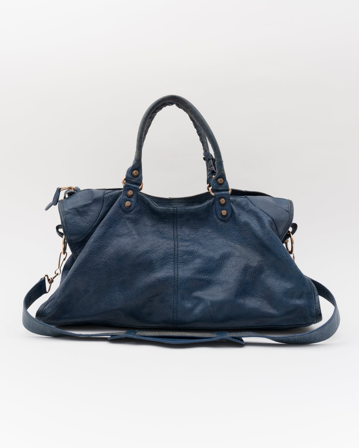 2000s BALENCIAGA Bleu Cobalt Giant 12 Part Time Bag