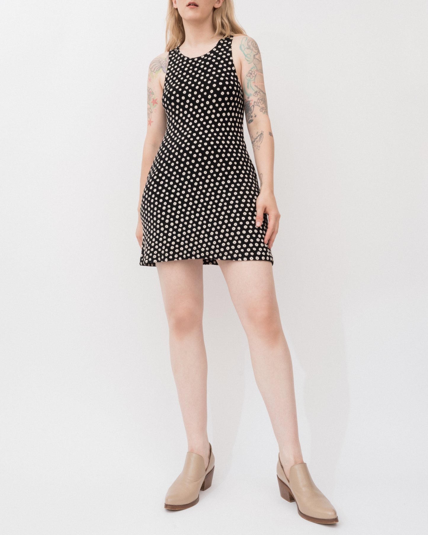Vintage 90s Daisy Slinky Mini Dress (XS/S) Closed Caption Vintage 90s Daisy Slinky Mini Dress (XS/S) Closed Caption