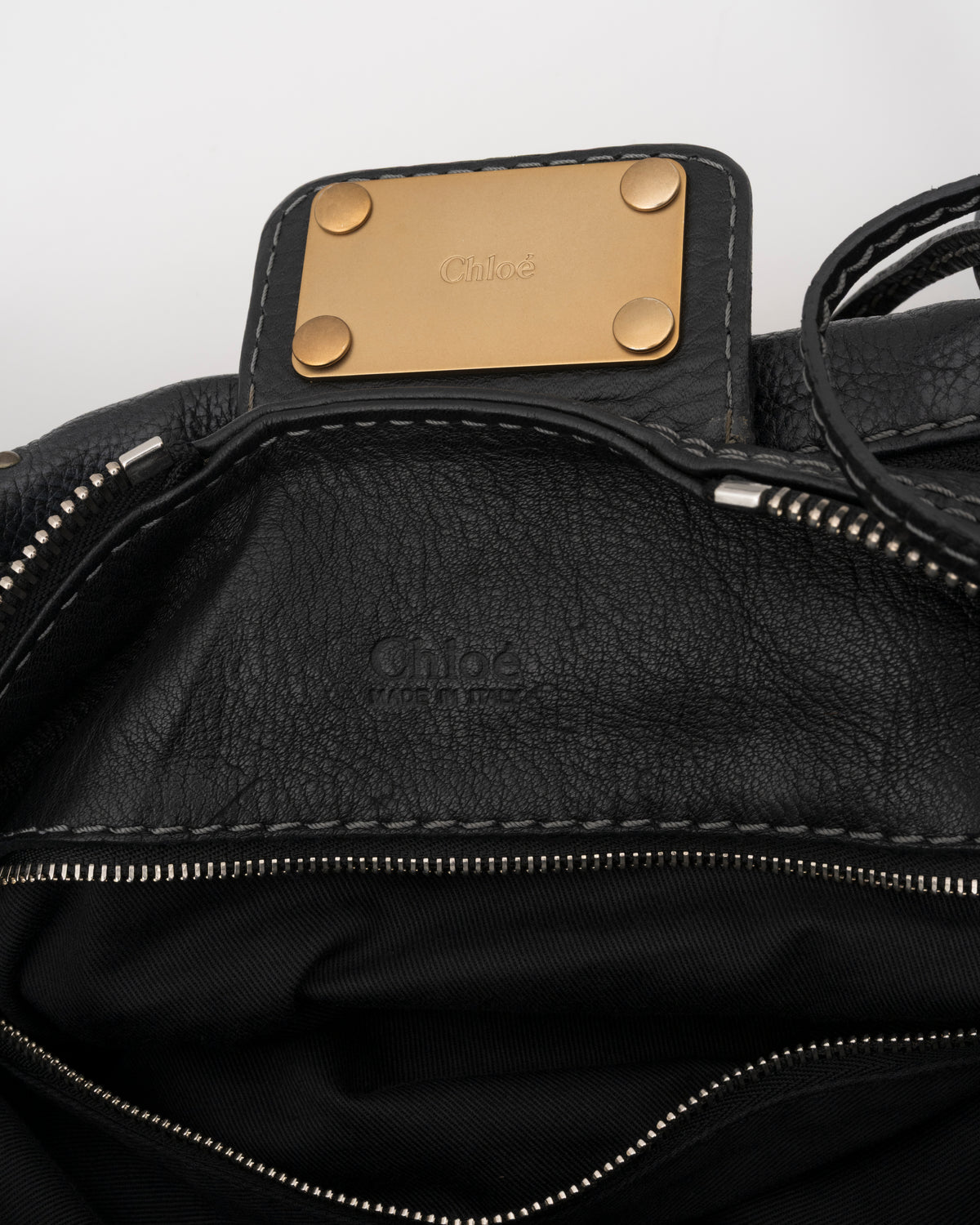 2000s CHLOE Black Medium Paddington Shoulder Bag