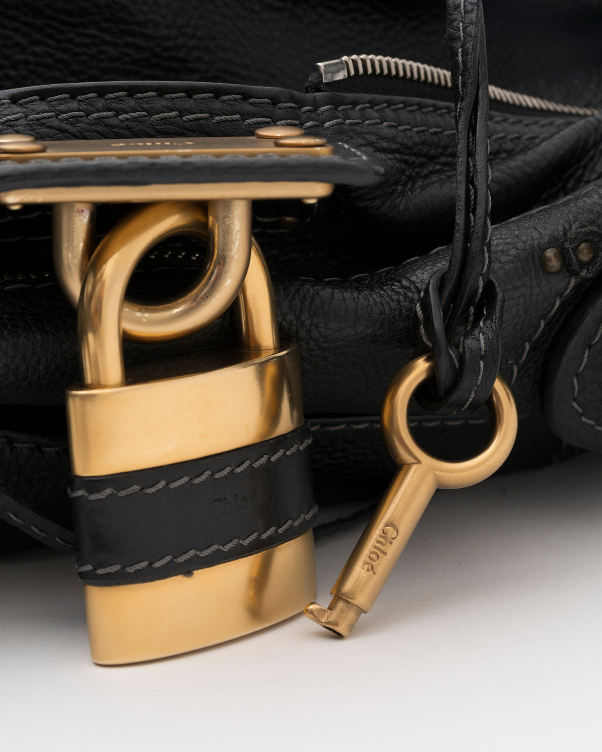 2000s CHLOE Black Medium Paddington Shoulder Bag