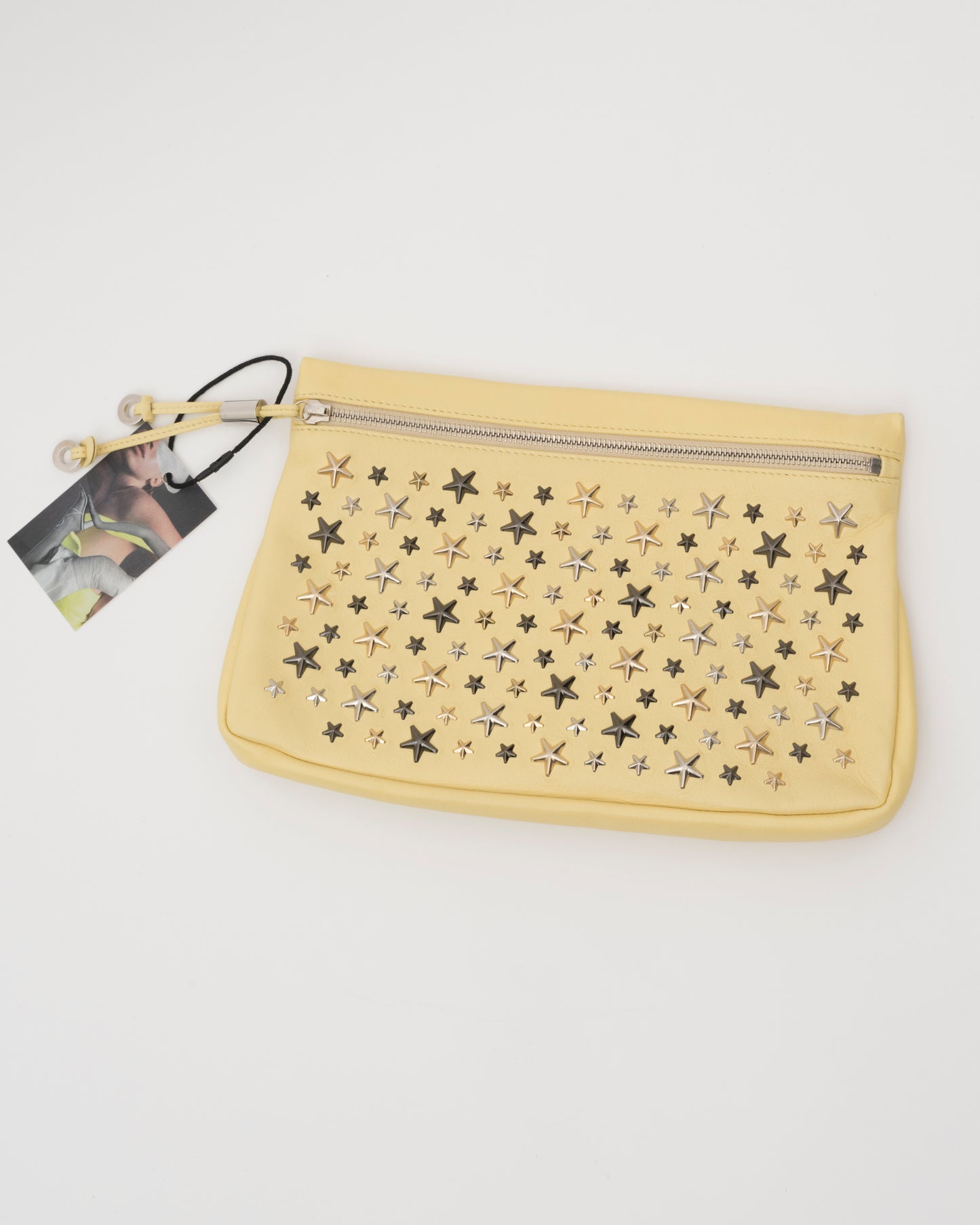 2000s JIMMY CHOO Butter Yellow Sasha Clutch